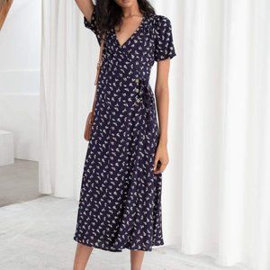 Flowy Wrap Midi Dress
